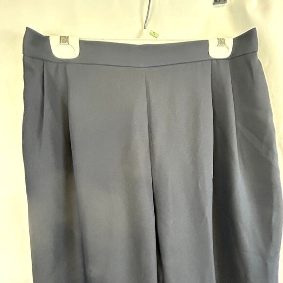 John Roberts Size 14 Dress Pants Career Navy Blue 36" waist + zip and elastic 31 - Picture 3 of 9
